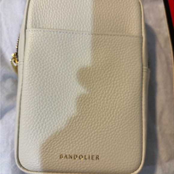 Bandolier Cream Crossbody Phone Case Set with Red Stripe - Picture 2 of 8